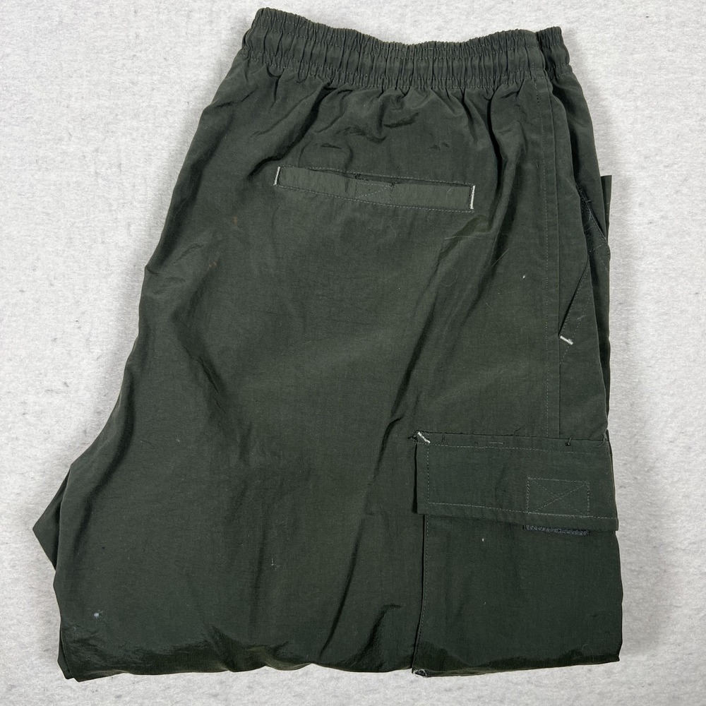Y2K‎ Sideout Convertible Cargo Pants Mens M Green Nylon Hiking Zip Off